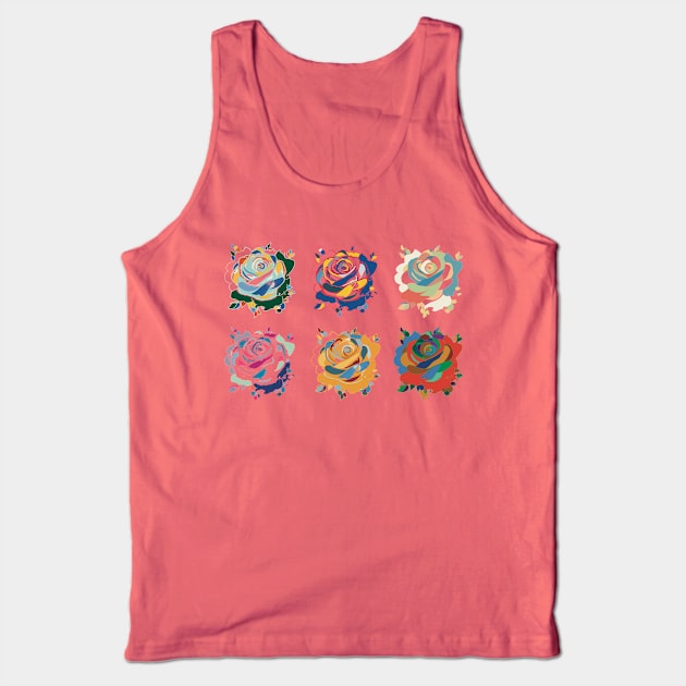 Rose 1-6 Tank Top by Abstract Scribbler